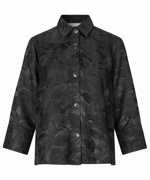 Masai MaIdakaia Skjorte/jakke, Jaquard, A-shape Løs, Sort